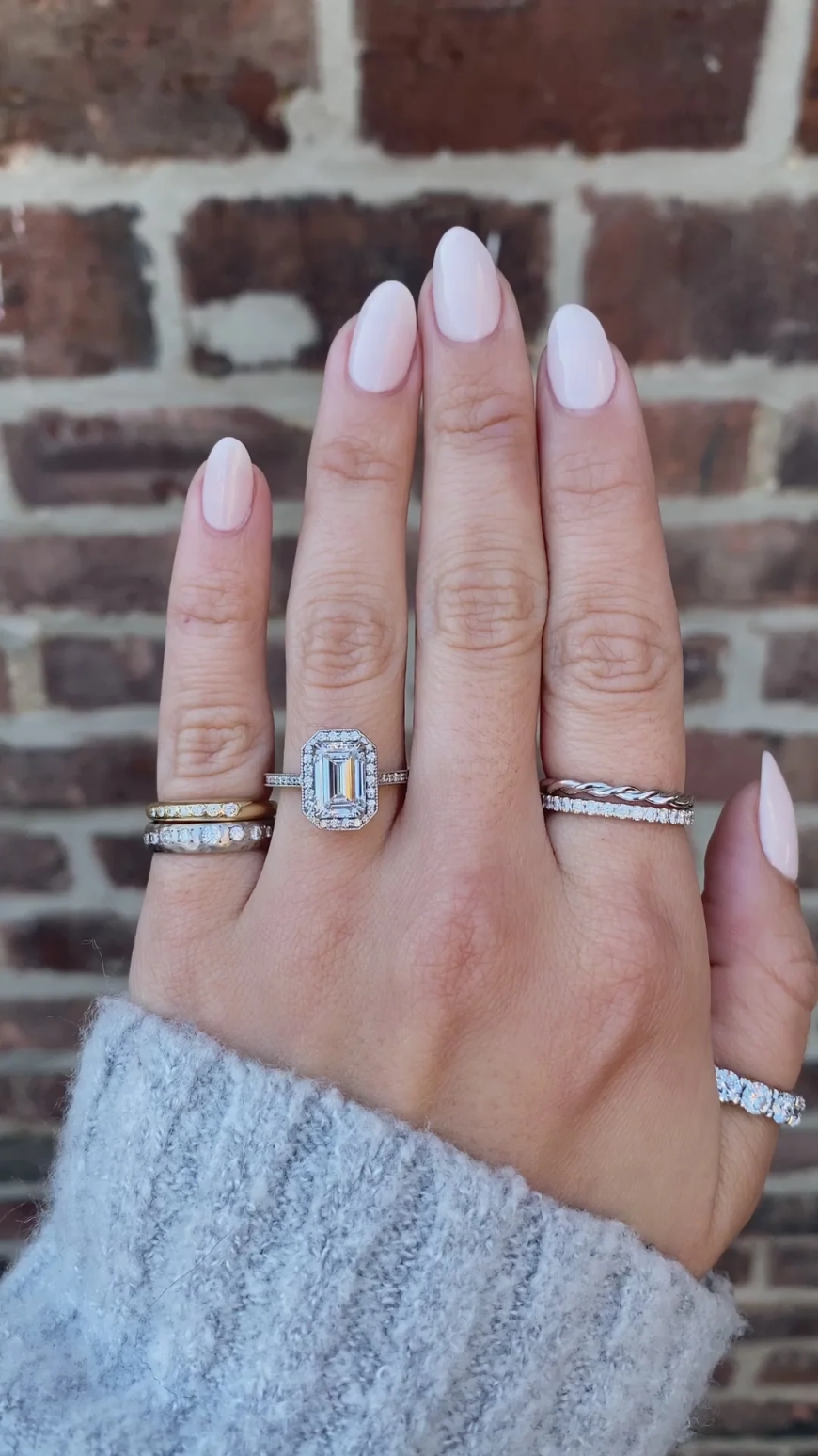How to make emerald cut rings look larger