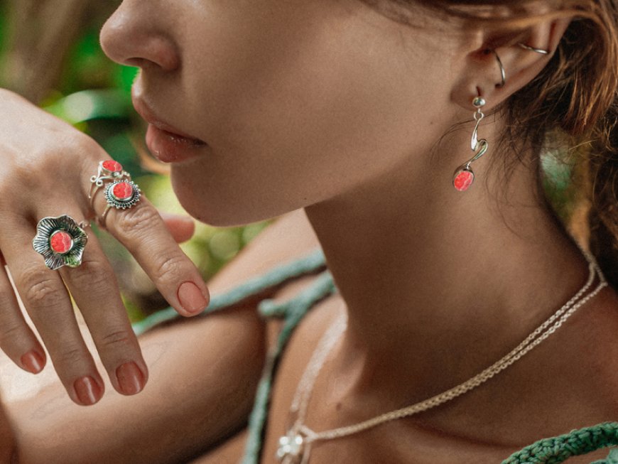 Rhodochrosite Earrings: Soft beauty for a loud global